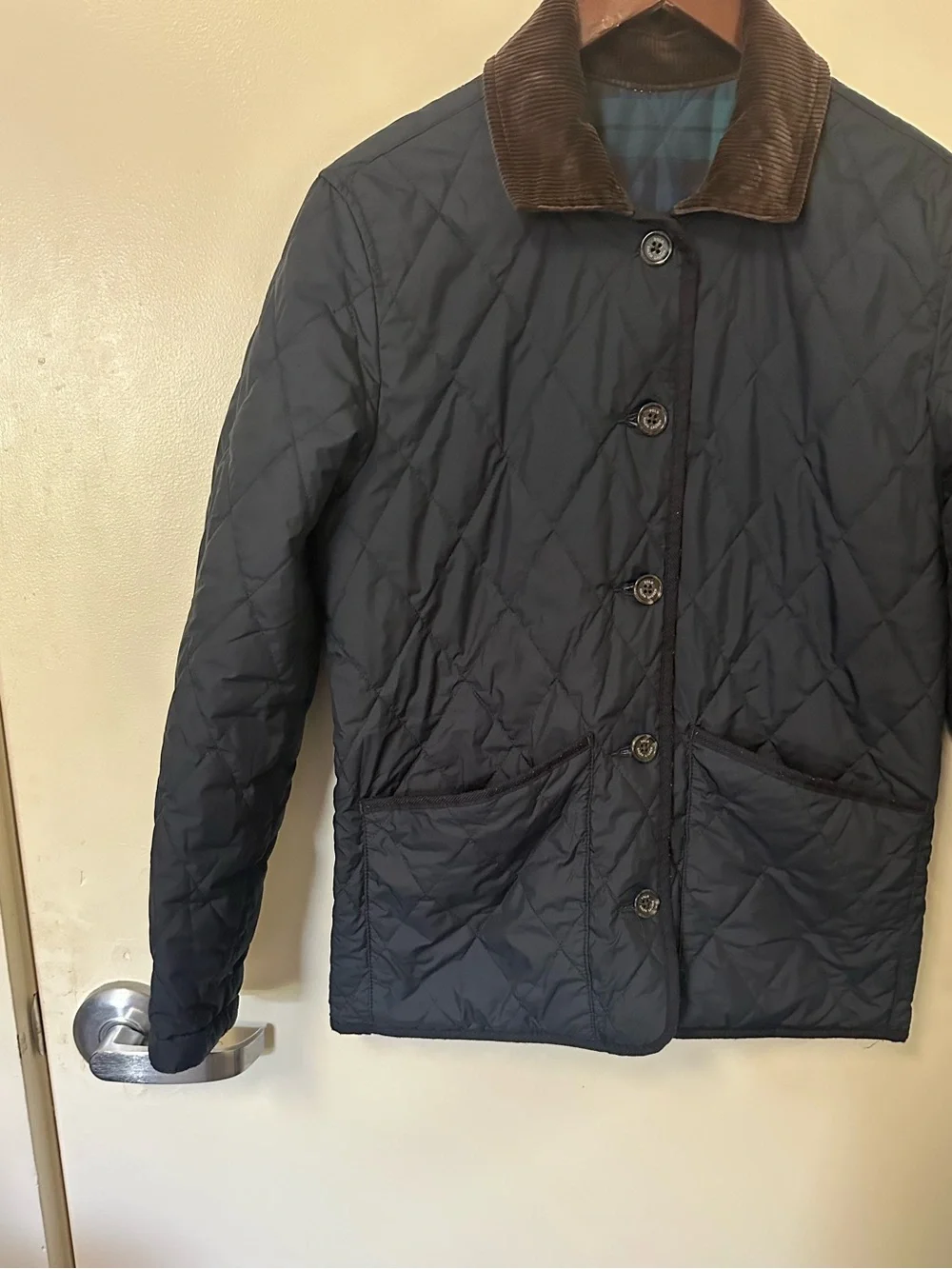 Polo Ralph Lauren Reversible Plaid Water-Repellent Jacket Quilted Size L 14-16